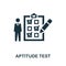 Aptitude Test icon. Monochrome sign from creative learning collection. Creative Aptitude Test icon illustration for web