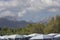 Apuan Alps in Versilia seen from the beach