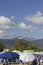 Apuan Alps in Versilia seen from the beach