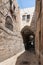 The Aqbat e Saraya street leading from the Gate of the Cotton Merchants on the Temple Mount in the Old City in Jerusalem, Israel