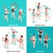 Aqua Aerobics Isometric Concept