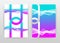 Aqua blue and magenta waving lines design for annual report, brochure, flyer, poster. O letter typography background vector