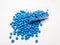 Aqua blue masterbatch granule