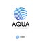 Aqua circle logo modern style