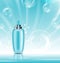 Aqua Cream Moisturizing Cosmetic, Template for Ads