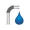 aqua drop Water droplet Logo eco mineral natural design vector template