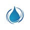 aqua drop Water droplet Logo eco mineral natural design vector template