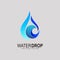 Aqua droplet Logotype idea, Water drop icon