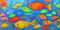 Aqua Fins Full and Realistic Detailed Digital Painting of Fish