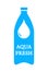 Aqua fresh icon with bottle and water drop