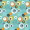 Aqua Gleam - Seamless Pattern with Circles