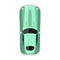 Aqua green car top view vector illustration. Sedan car illustration.