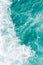 Aqua green ocean wave during summer tide, abstract sea nature background