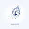 Aqua Life, Water Logo, Healthy Lifestyle Logo.