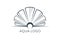 Aqua logo. Shell Logo abstract design vector template. Travel Seafood restaurant Jewelry Luxury Fashion Logotype concept