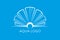 Aqua logo. Shell Logo abstract design vector template. Travel Seafood restaurant Jewelry Luxury Fashion Logotype concept