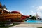 Aqua Paradise Nessebar, Bulgaria - June 19, 2023: Water slides in the children\\\'s aqua park