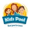 Aqua park swimming pool logo design