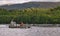 Aquaculture - fish farming - on Loch Lochy in Scotland, UK