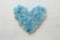 Aquamarine is blue. Blue heart. Natural stone is blue aquamarine