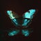 Aquamarine dream butterfly in space