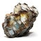 Aquamarine isolated on a white background,  Natural gemstone