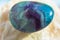 Aquamarine and purple colors Flourite Crystal Gem Polished