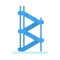 Aquapark jumping tower icon, flat style