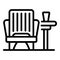 Aquapark lounge icon, outline style