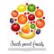Aquarel Sweet Fruit Round Design