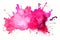 Aquarelle Watercolor Pink Splash Isolated White Background Creative Detail Generative AI