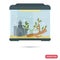 Aquarium color flat icon