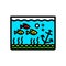 Aquarium color icon Fish tank