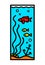 Aquarium color icon fishbowl