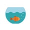 Aquarium fish flat icon.