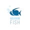Aquarium fish logo template