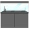 Aquarium Fish Tank and Cabinet sideboard, Clear Glass Fish Tank aquarium complete set. Aquarium with cover, base cabinet, filter