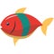 Aquarium fish vector, sea tropical animal illustration