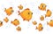 Aquarium Goldfish. Funny cartoon character. Childrens seamless panorama