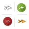 Aquarium goldfish icon