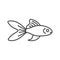 Aquarium goldfish linear icon