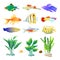 Aquarium Inhabitant Specie and Algae Color Poster