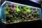 aquarium with lush seagrass and vibrant marine life