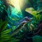 Aquarium with a variety of fish and plants. Underwater world. generative AI