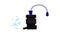 Aquarium water filter icon animation