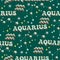 Aquarius Cute 3D illustration Zodiac signs seamless pattern , Zodiac icons astrological pattern Horoscope symbols