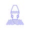 Aquarius star sign Aquarian astrological symbol, logo, emblem. Thin line geometric illustration. Outline zodiac symbol Water jets