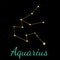 Aquarius vector constellation with stars