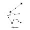 Aquarius Zodiac constellation. Vector illustration in the style of minimalism. The symbol of the astrological horoscope. Black