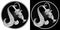 Aquarius zodiac sign astrological horoscope symbol. Pixel monochrome icon. Stylized graphic black white amphora